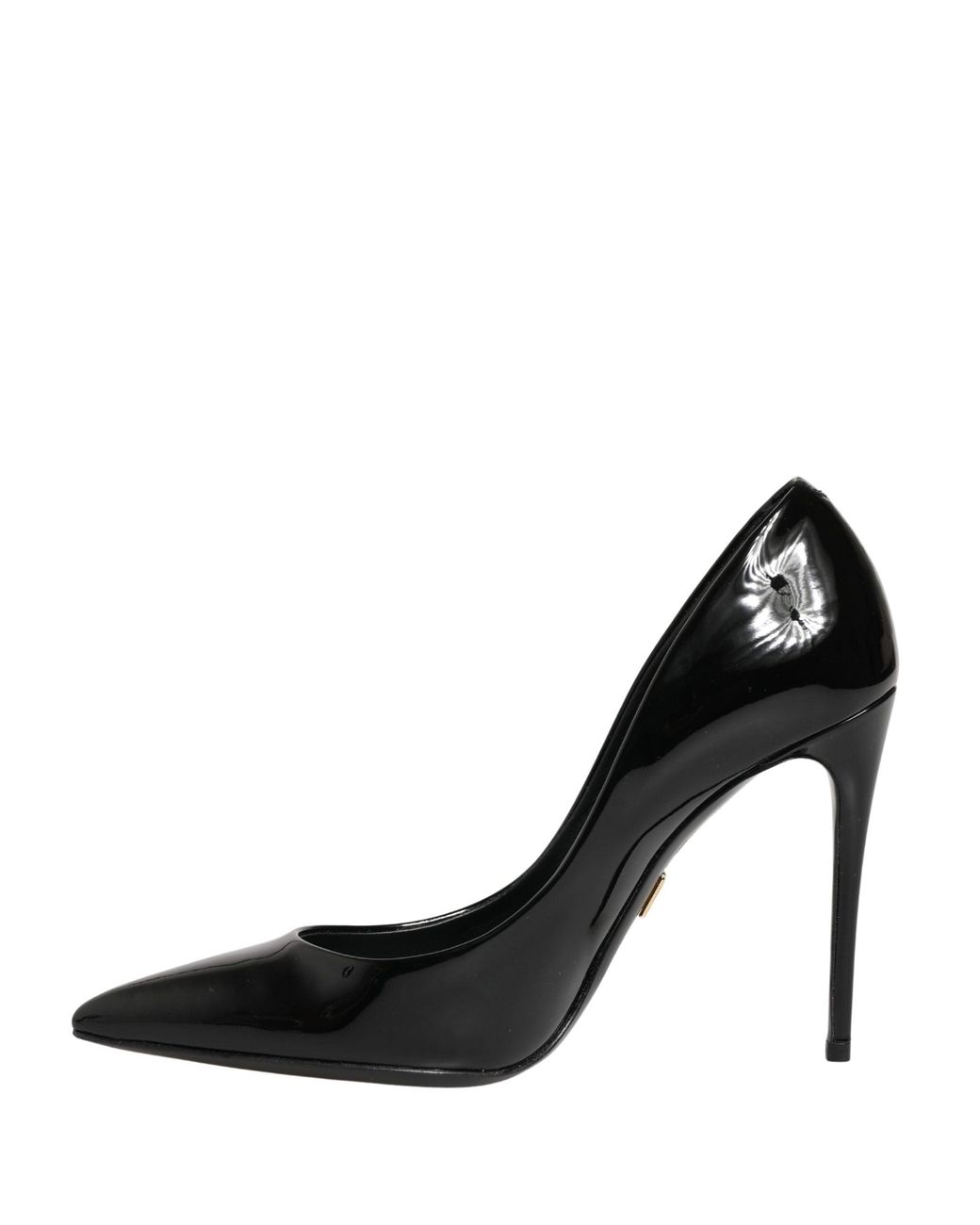 Dolce & Gabbana Black Calf Leather Stiletto Heels Pumps Shoes