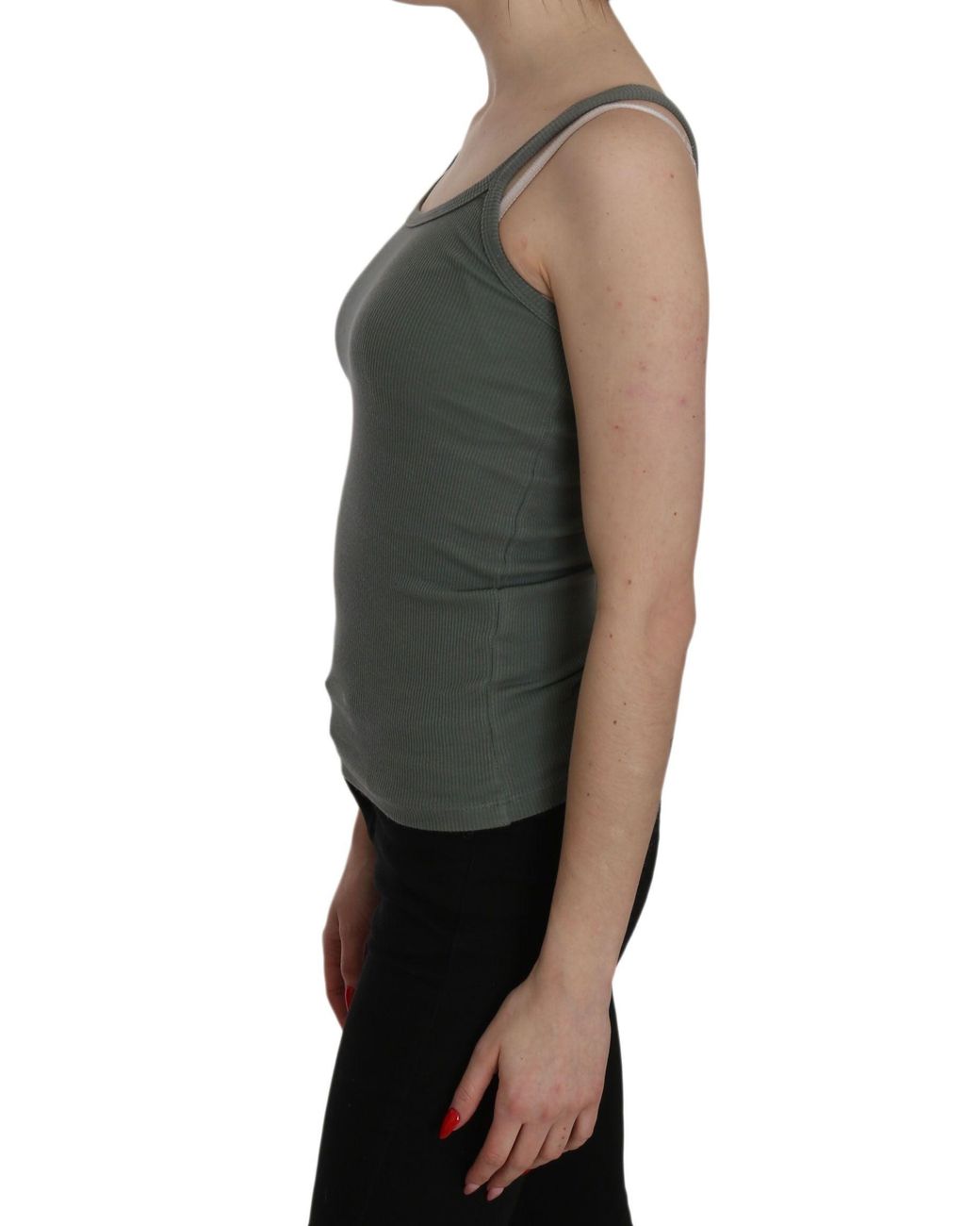 Pink Memories Black Spaghetti Strap Slim Fit Casual Tank Top Blouse