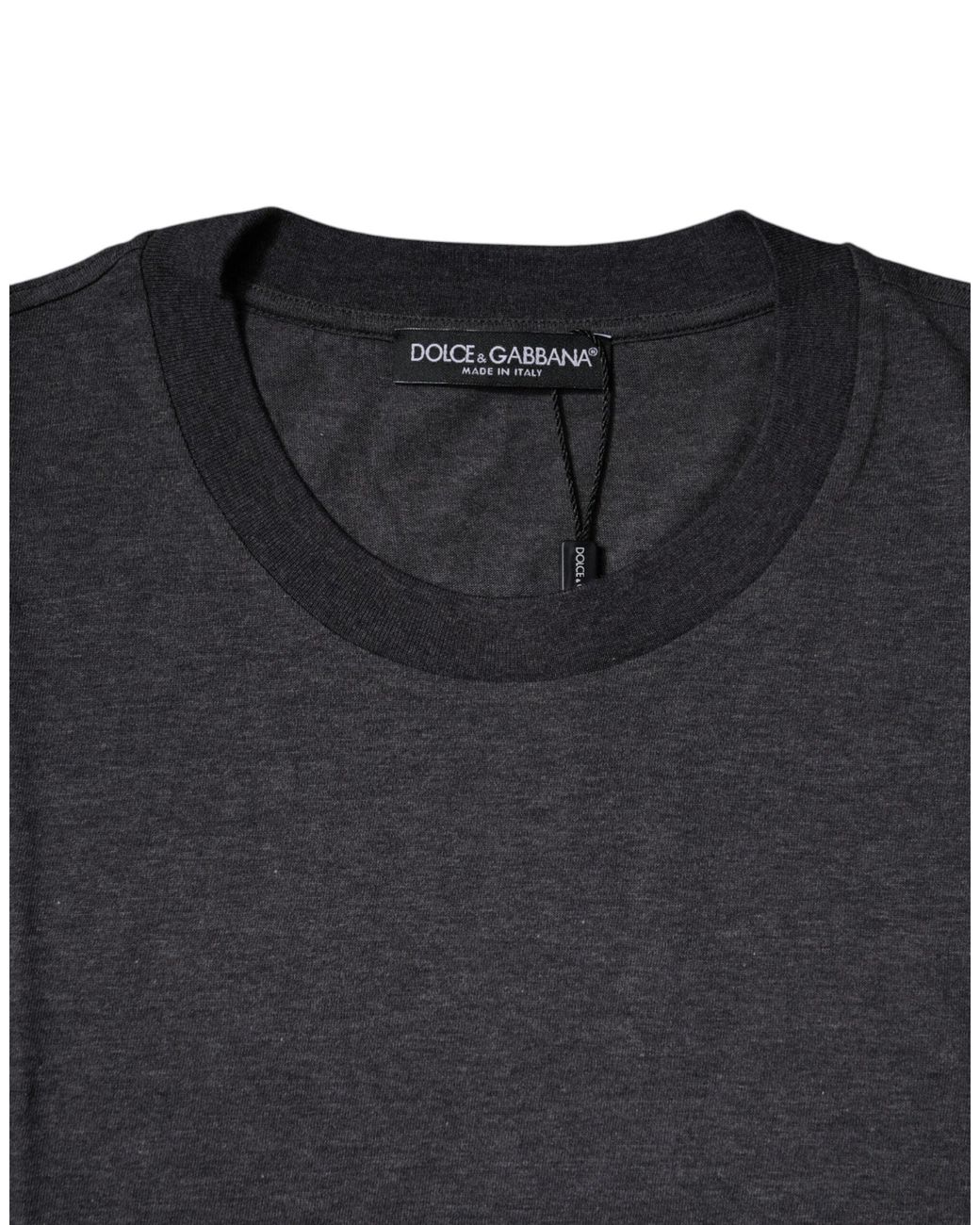 Dolce & Gabbana Black Crew Neck Short Sleeves T-Shirt for men