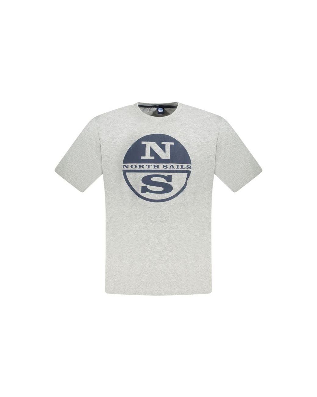 North Sails Gray Cotton T-Shirt for men