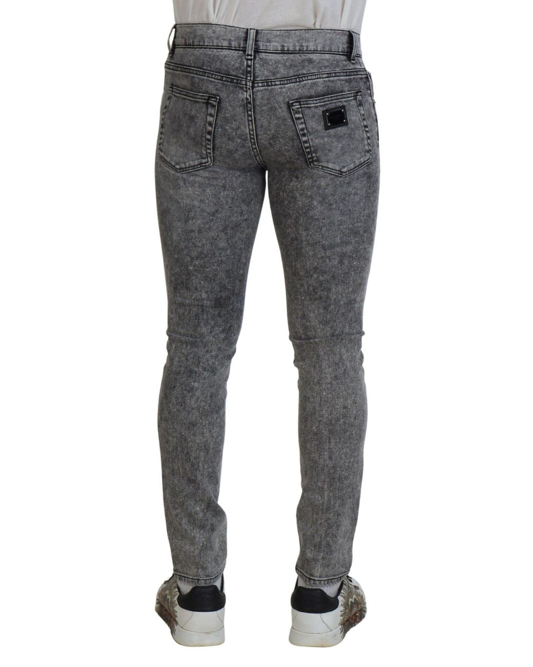 Dolce & Gabbana Black Washed Cotton Slim Fit Denim Jeans for men