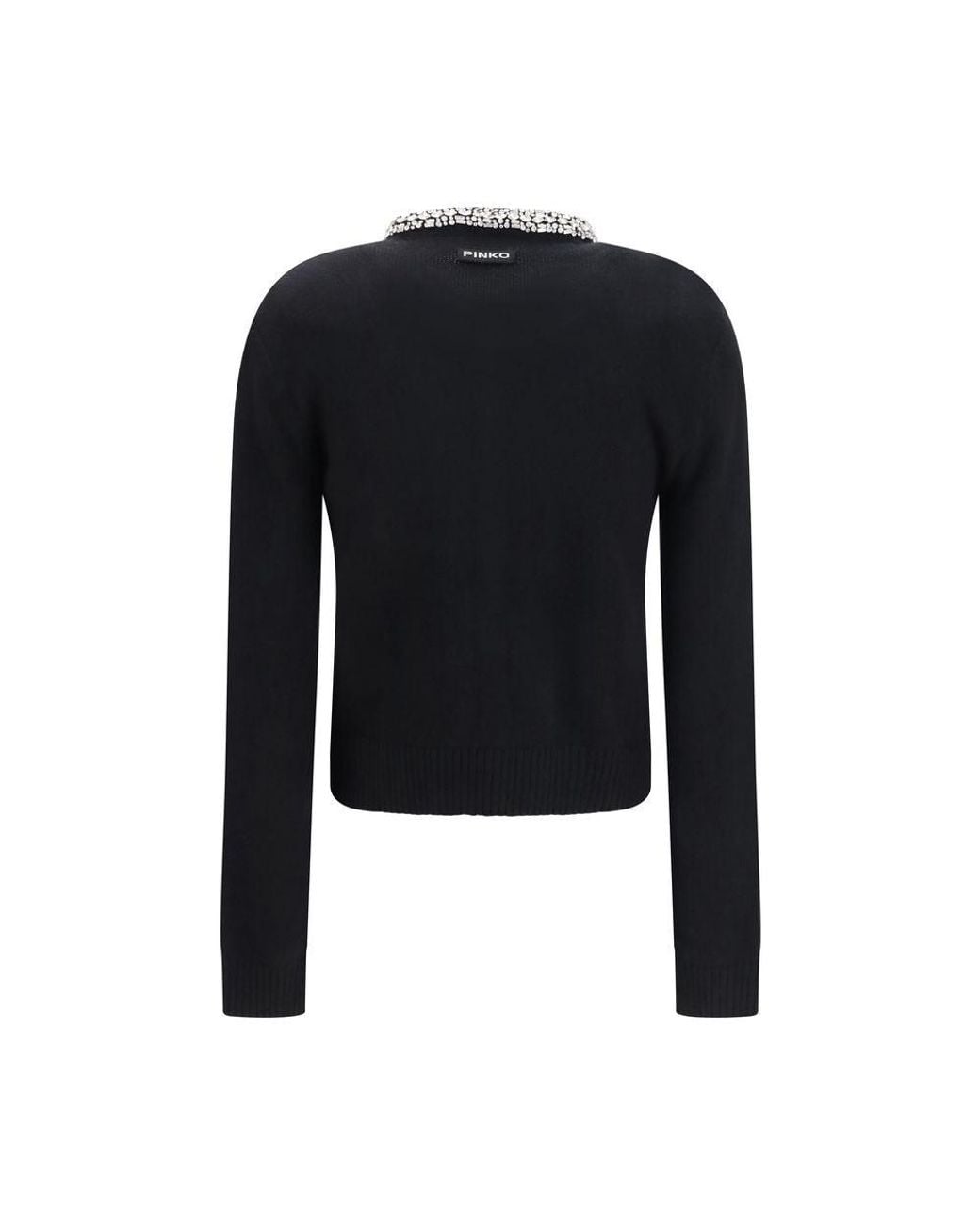 Pinko Black Wool Oves Aries Cardigan