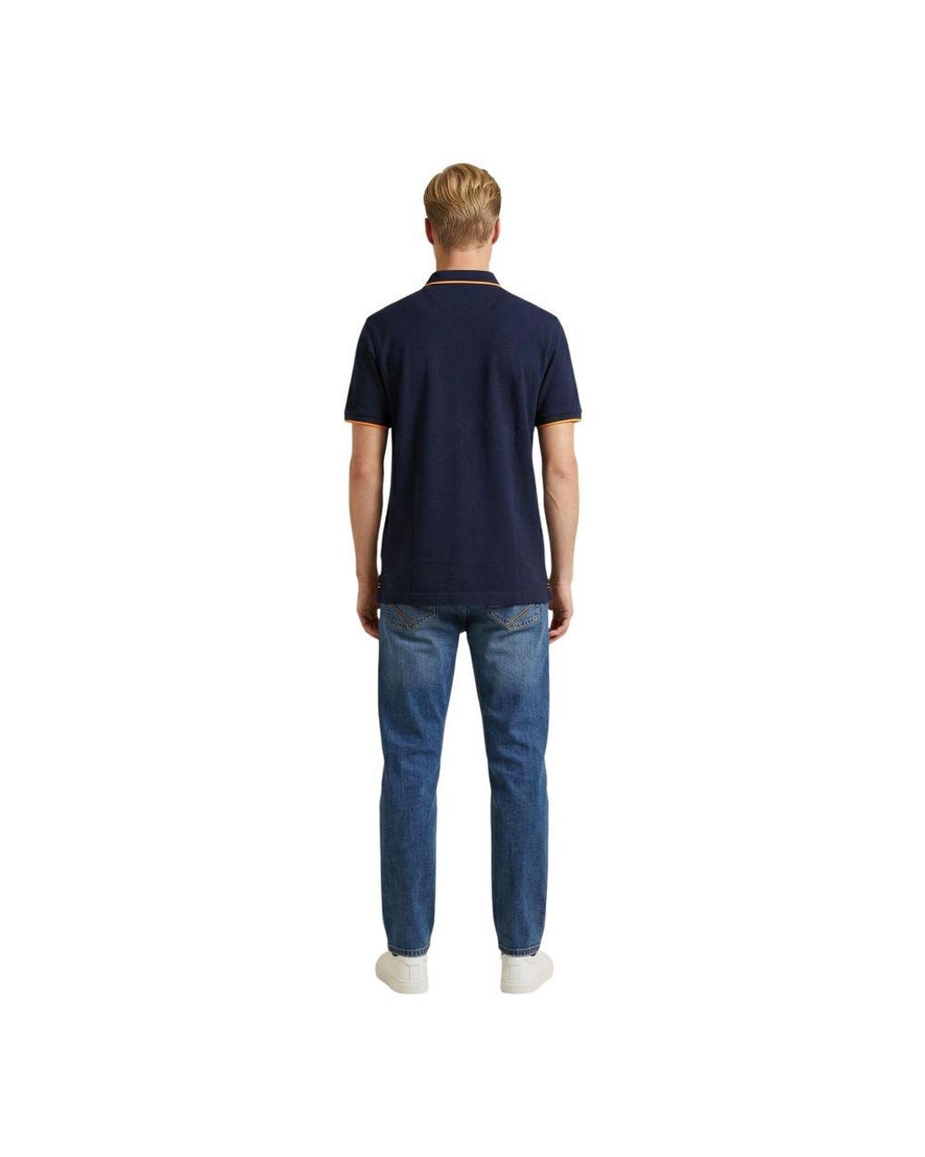 U.S. POLO ASSN. Blue Cotton Polo Shirt for men