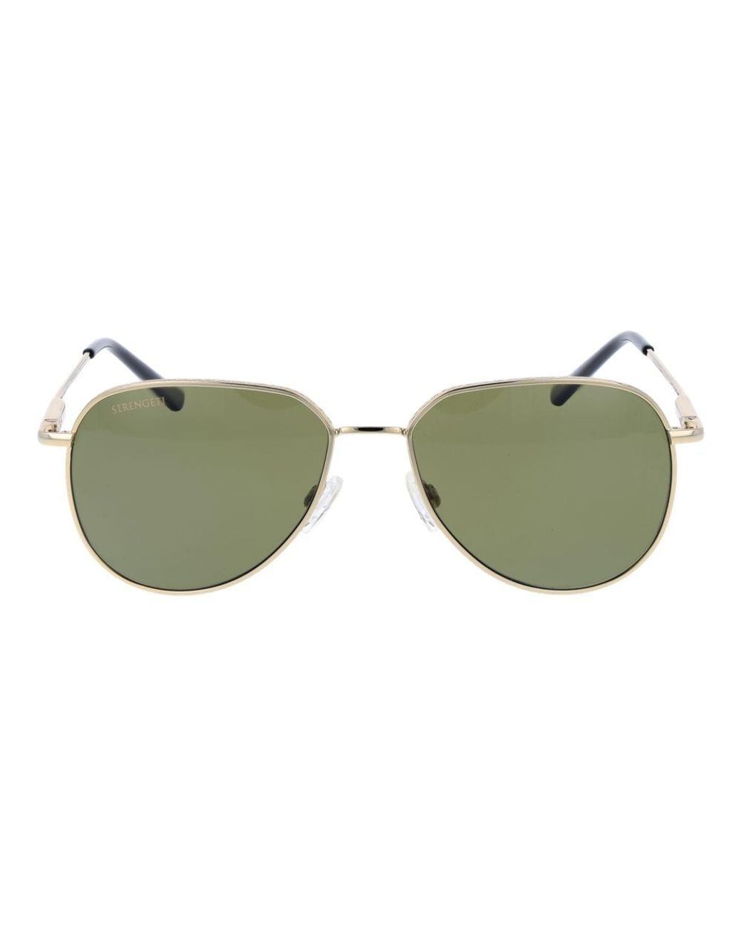Serengeti Green Gold Plastic Sunglasses