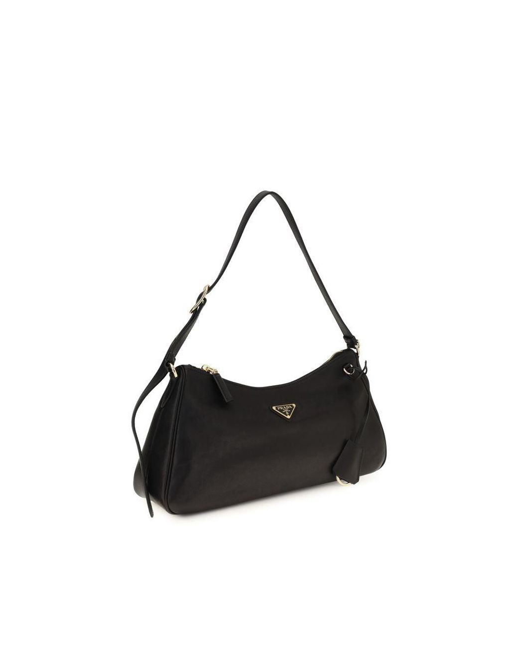 Prada Black Calf Leather Bos Taurus Shoulder Bag