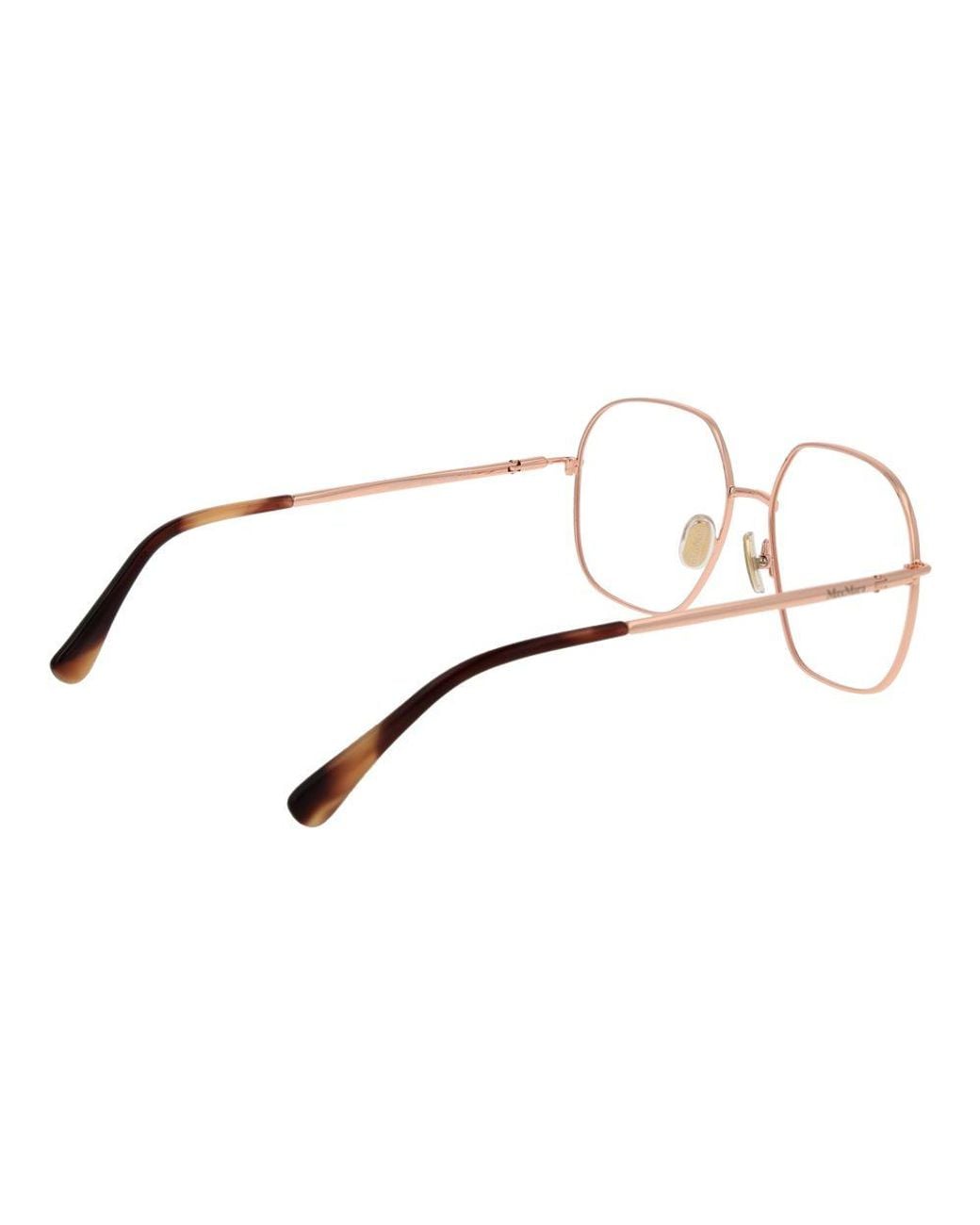 Max Mara Metallic Rose Gold Metal Glasses (frames)