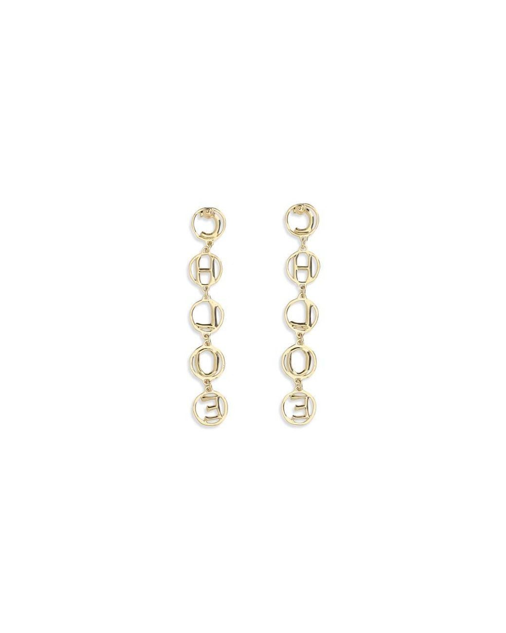 Chloé Metallic Gold Brass Earrings