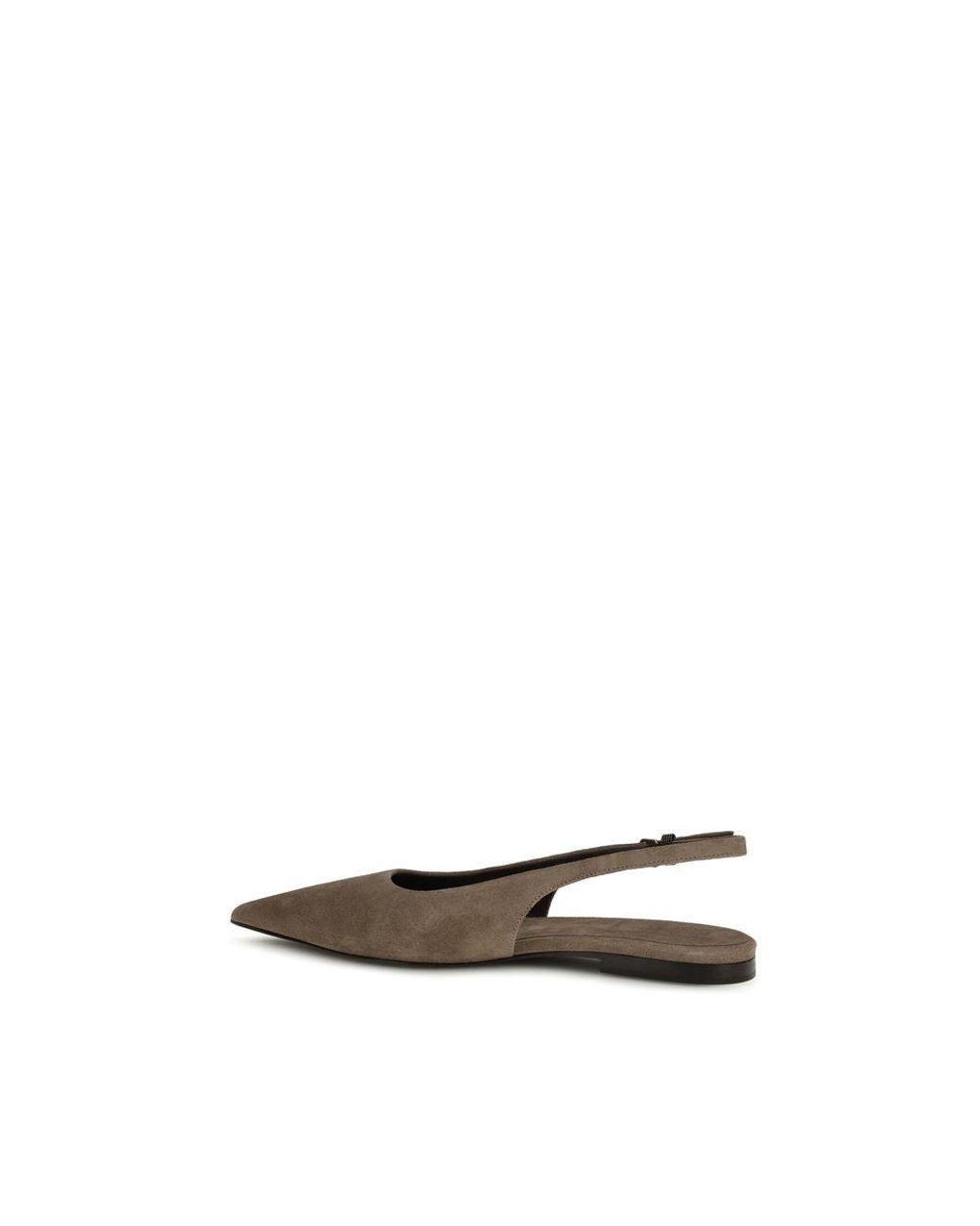 Brunello Cucinelli Multicolor Brown Calf Leather Bos Taurus Ballet Flats