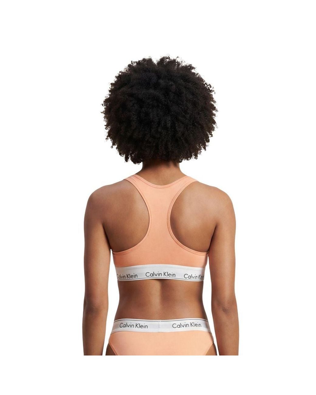 Calvin Klein Green Orange Cotton Bra