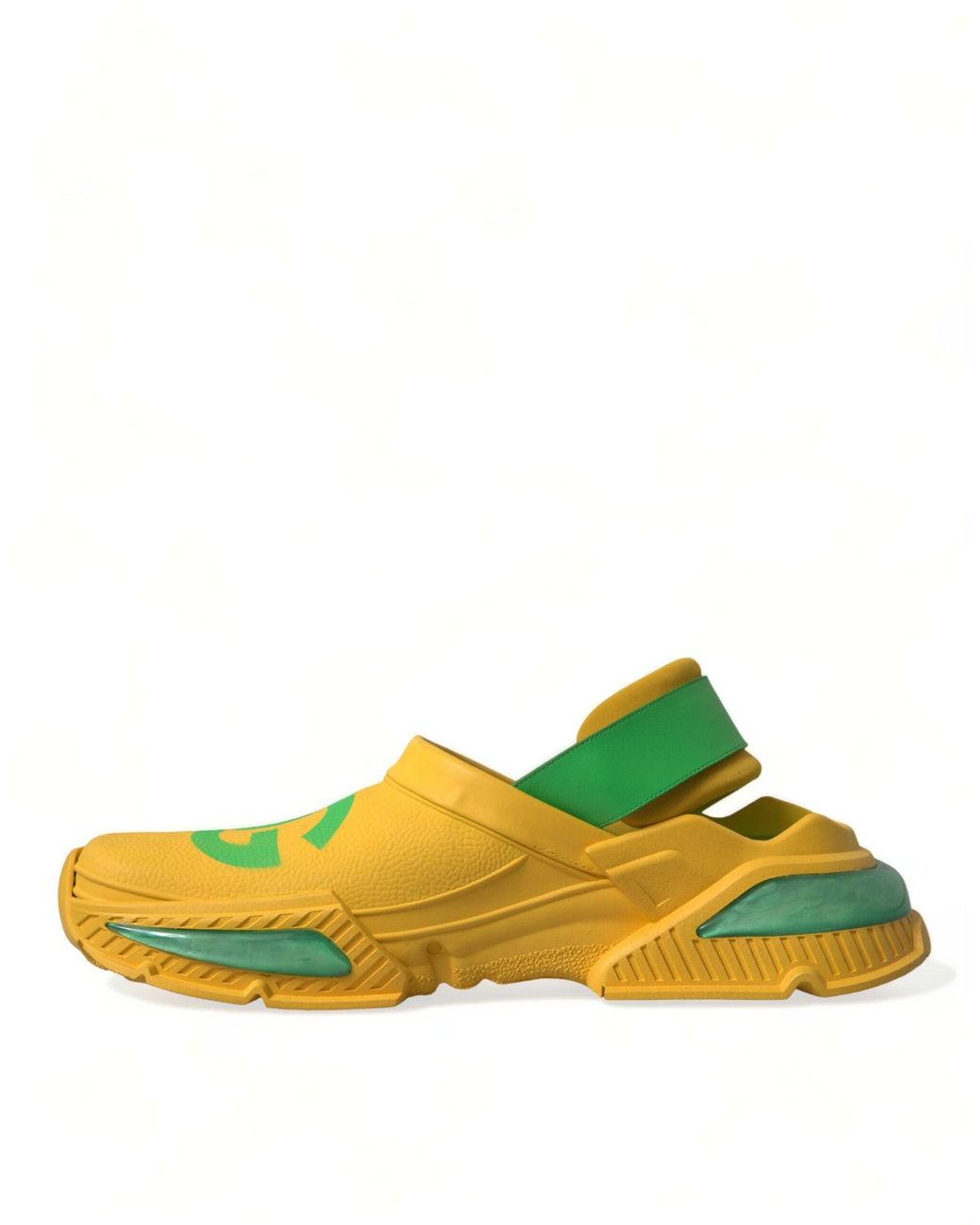 Dolce & Gabbana Yellow Rubber Clogs Slippers Shoes for men