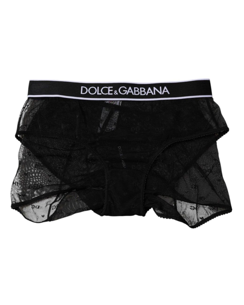 Dolce & Gabbana Black Lace Trim Briefs