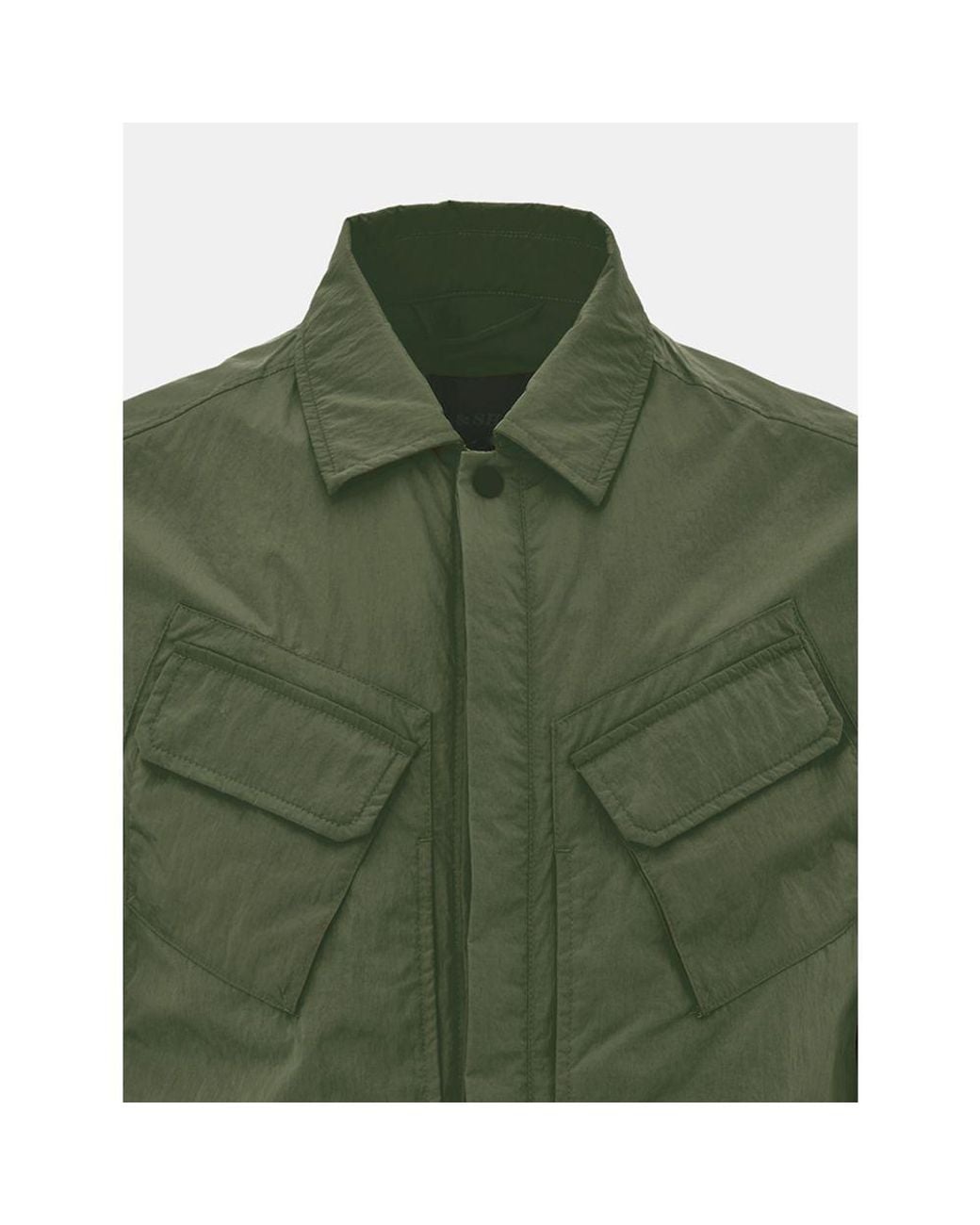 Paul & Shark Green Polyester Coat for men