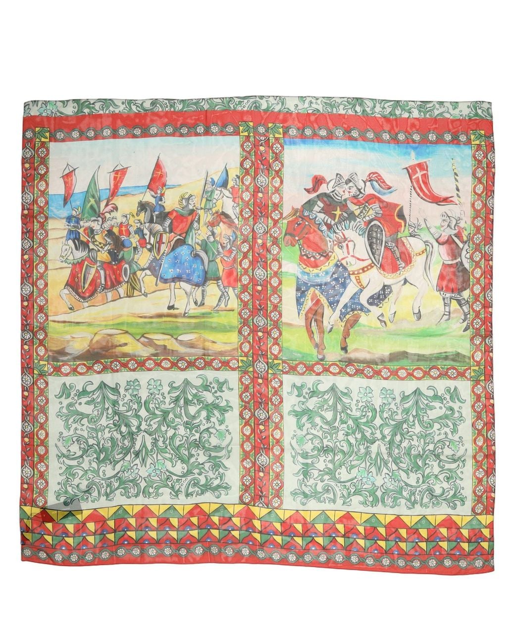Dolce & Gabbana Multicolor Silk Printed Foulard Scarf