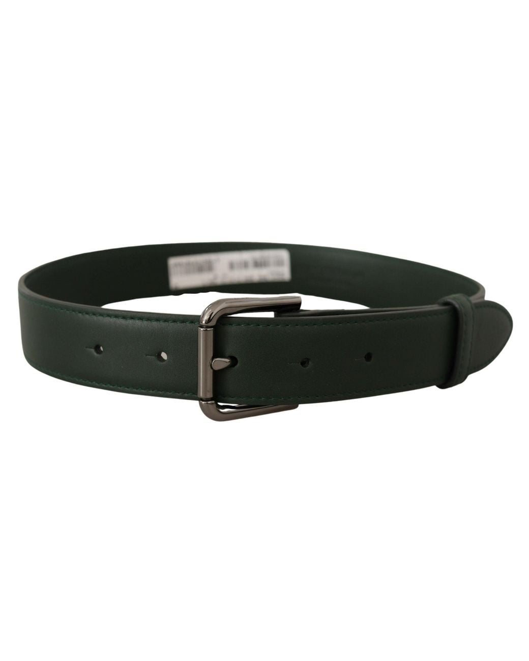 Dolce & Gabbana Black Elegant Dark Leather Belt With Logo Buckle