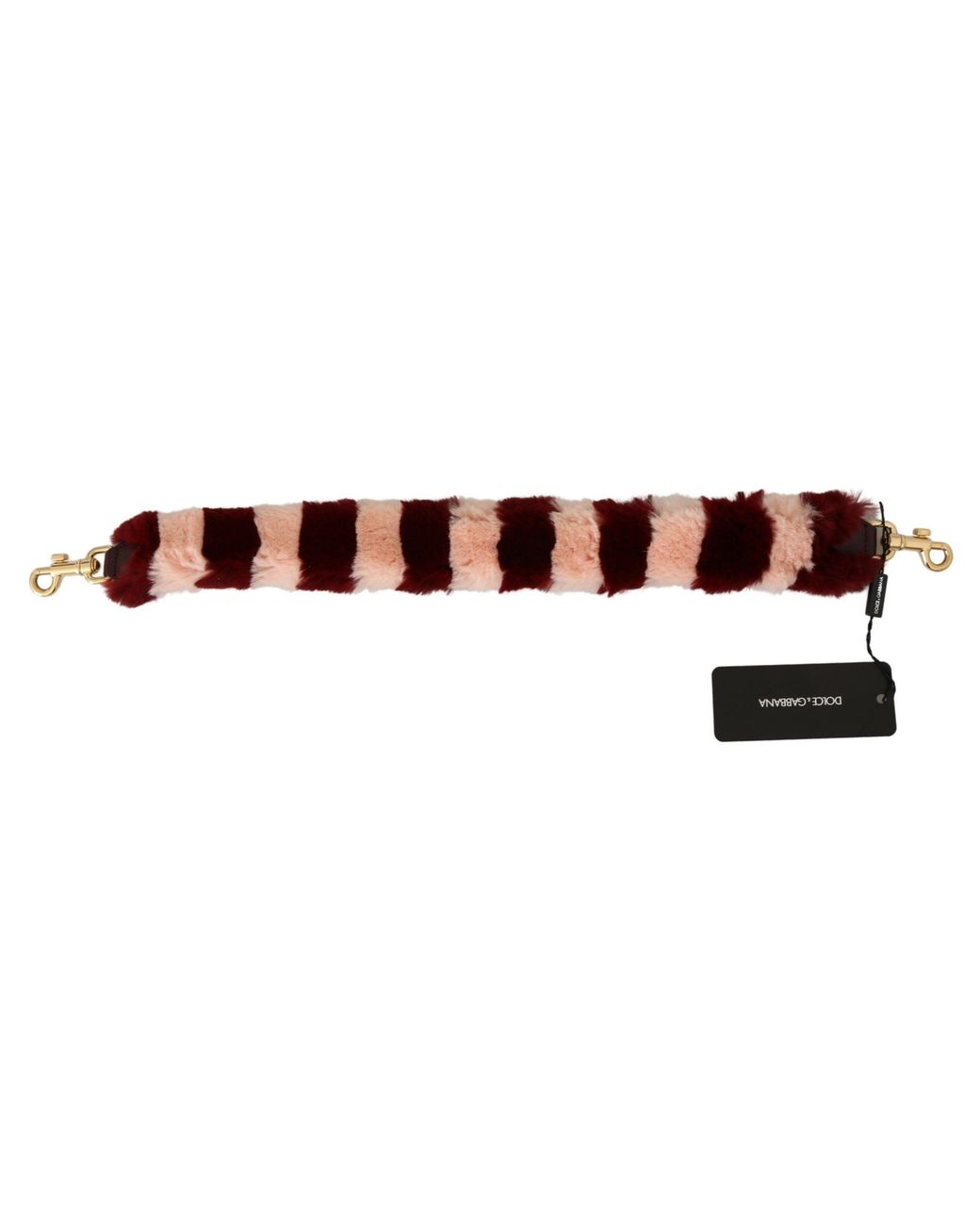Dolce & Gabbana Red Lapin Fur Accessory Shoulder Strap