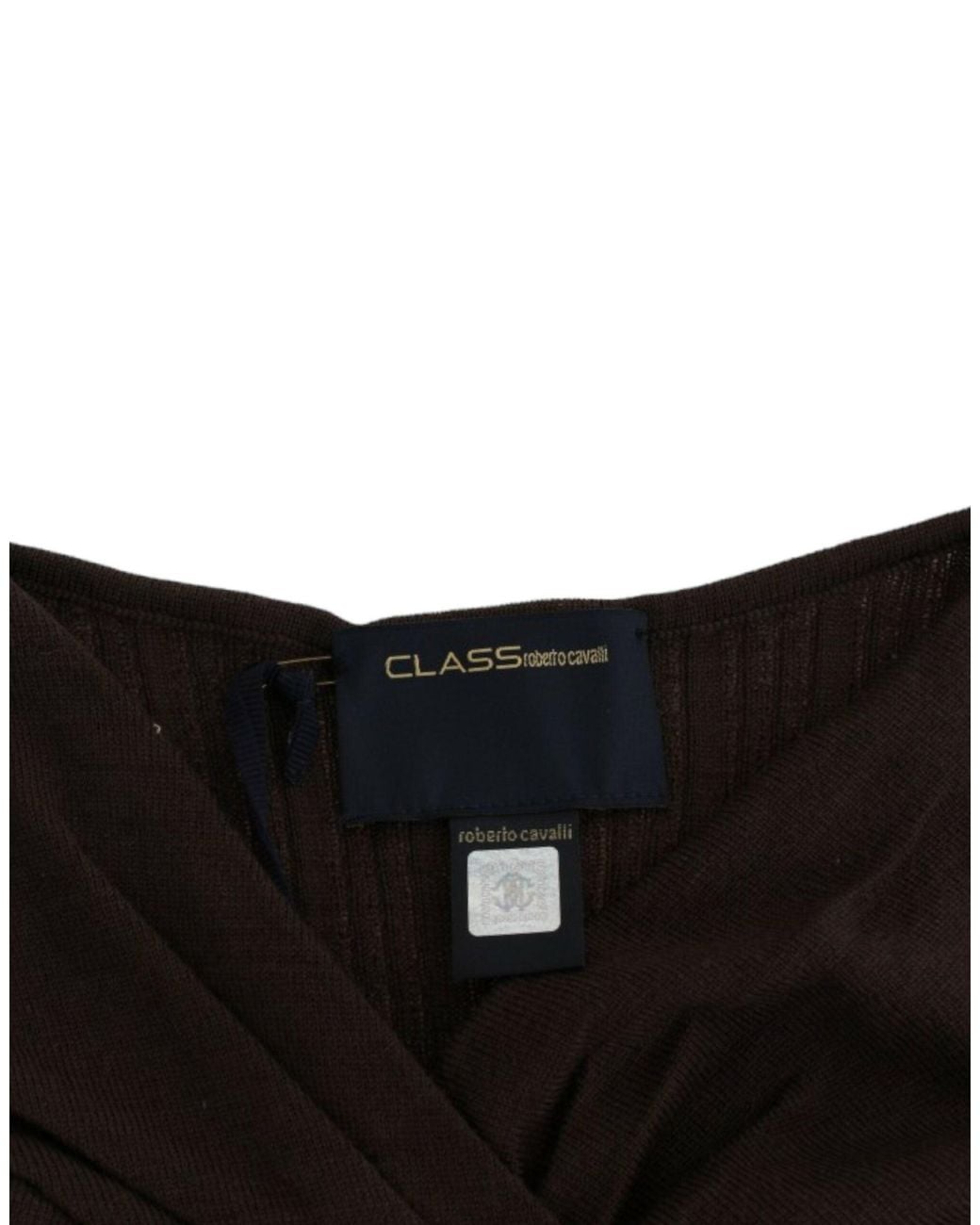 Roberto Cavalli Black Chic Keyhole Virgin Wool Sweater