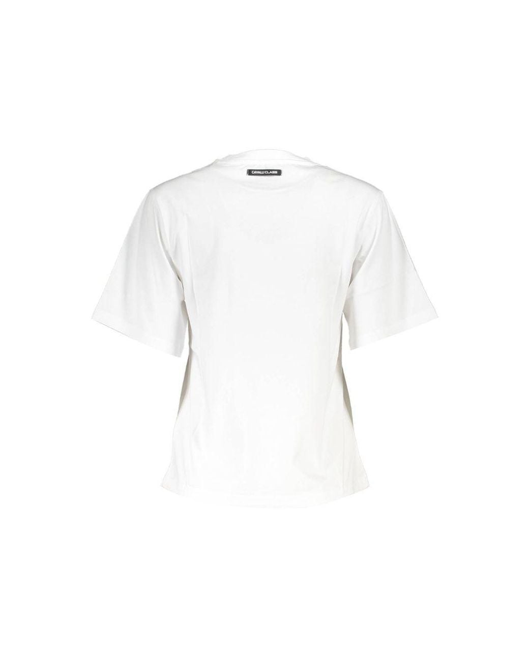 Roberto Cavalli White Cotton T-Shirt