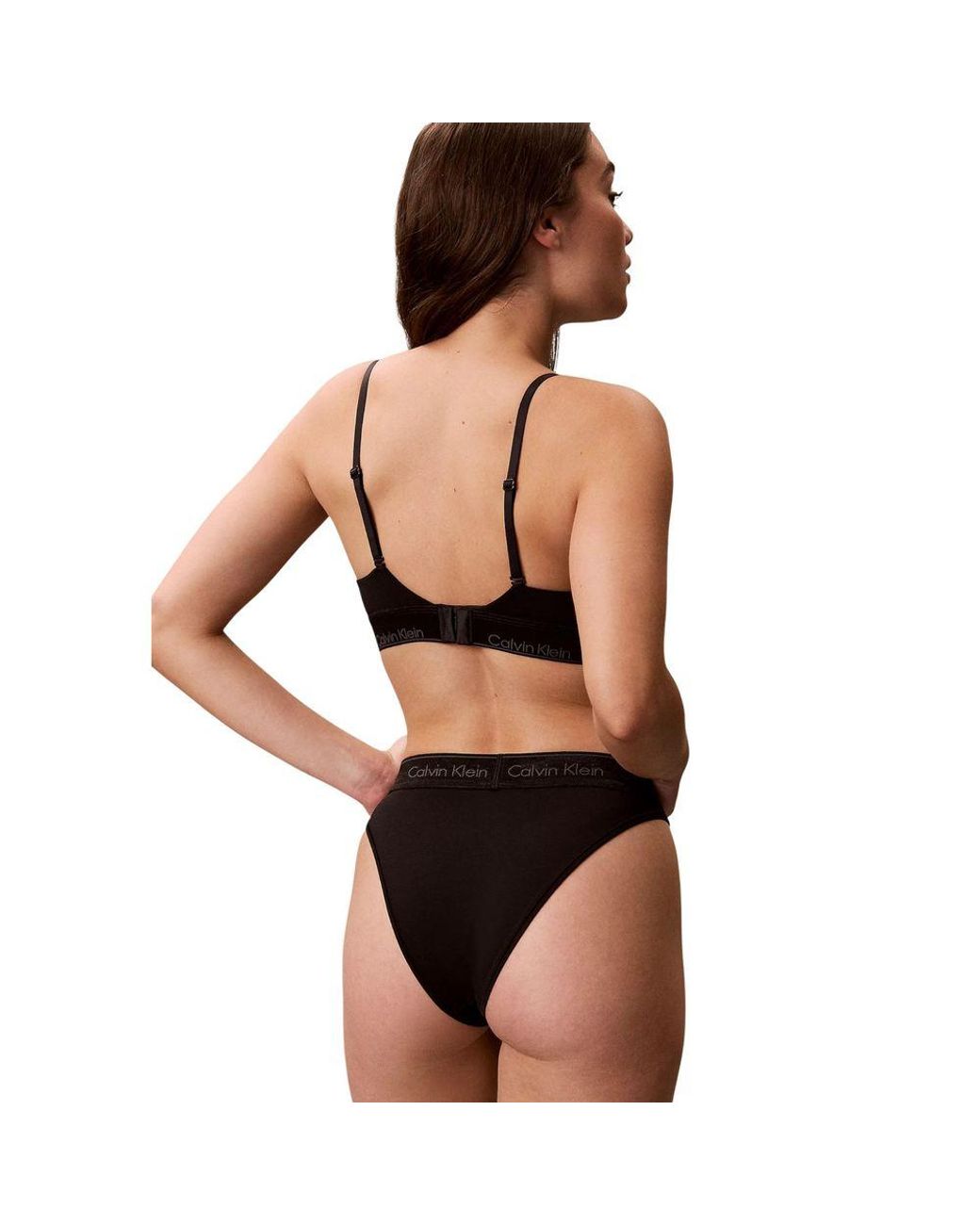 Calvin Klein Black Cotton Bra
