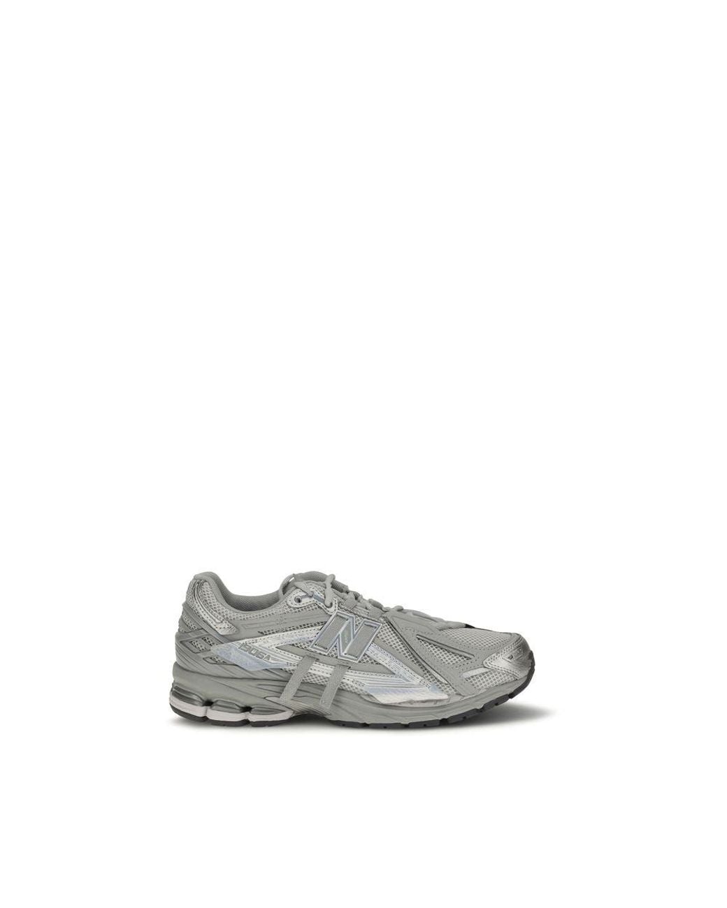 New Balance Gray Fabric Athletic Sneakers for men