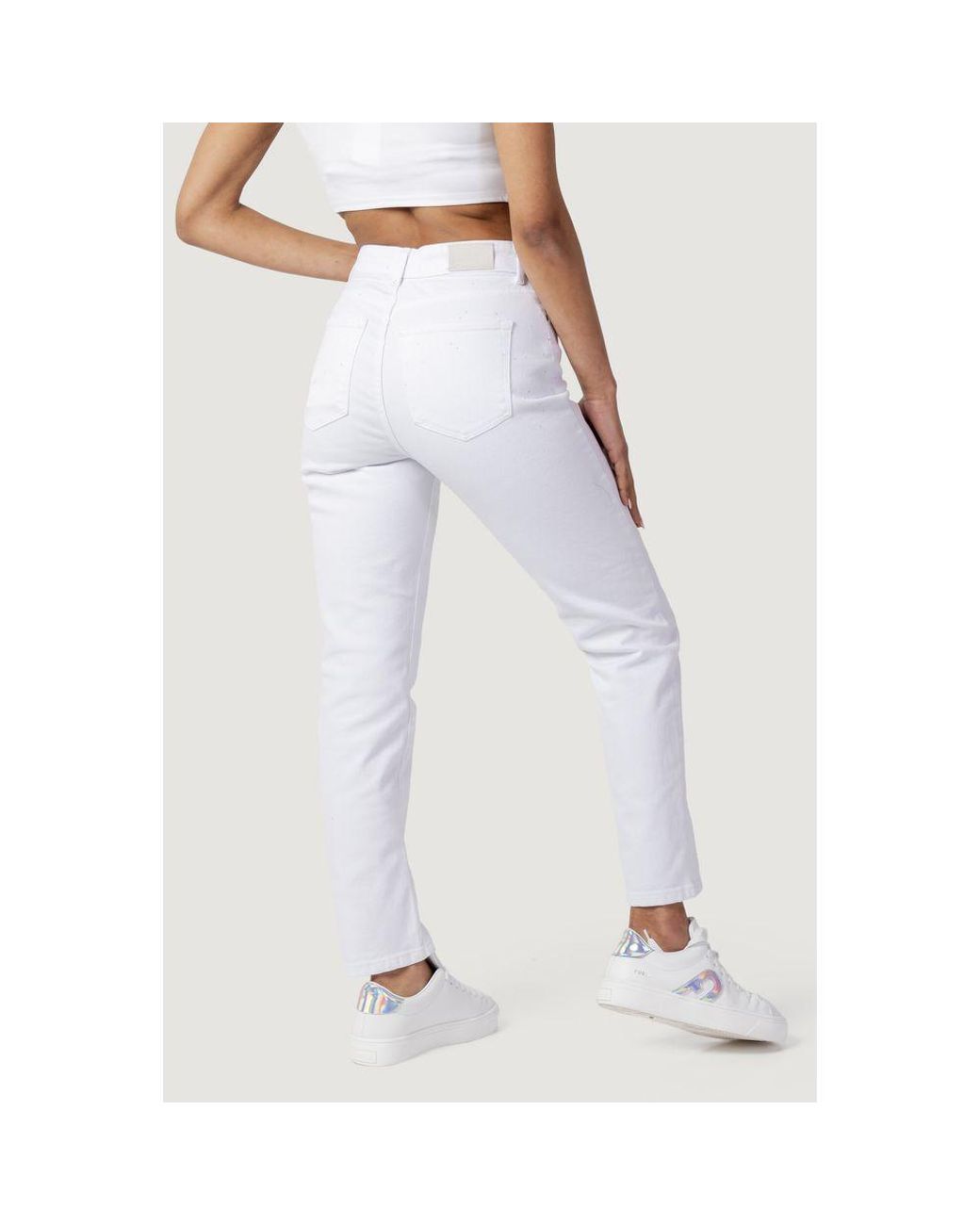 ONLY White Cotton Jeans & Pant