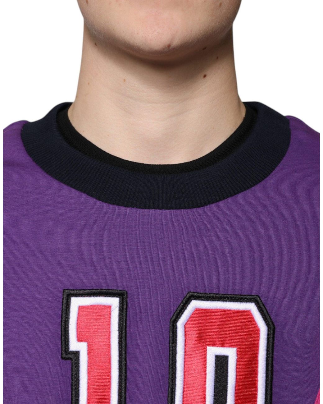 Dolce & Gabbana Pink Multicolor Crew Neck Men Sweatshirt Sweater for men