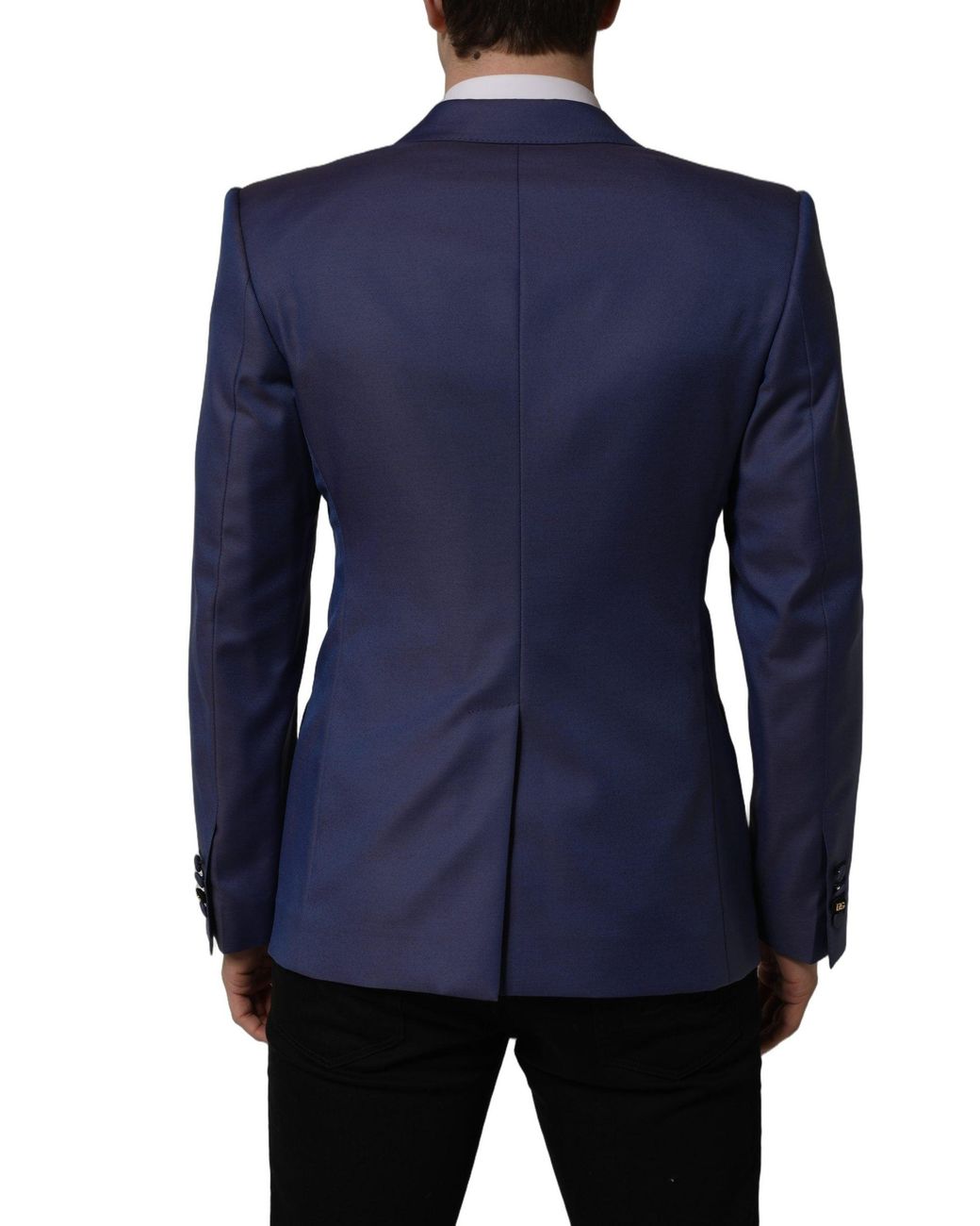 Dolce & Gabbana Blue Wool Double Breasted Men Blazer Jacket for men