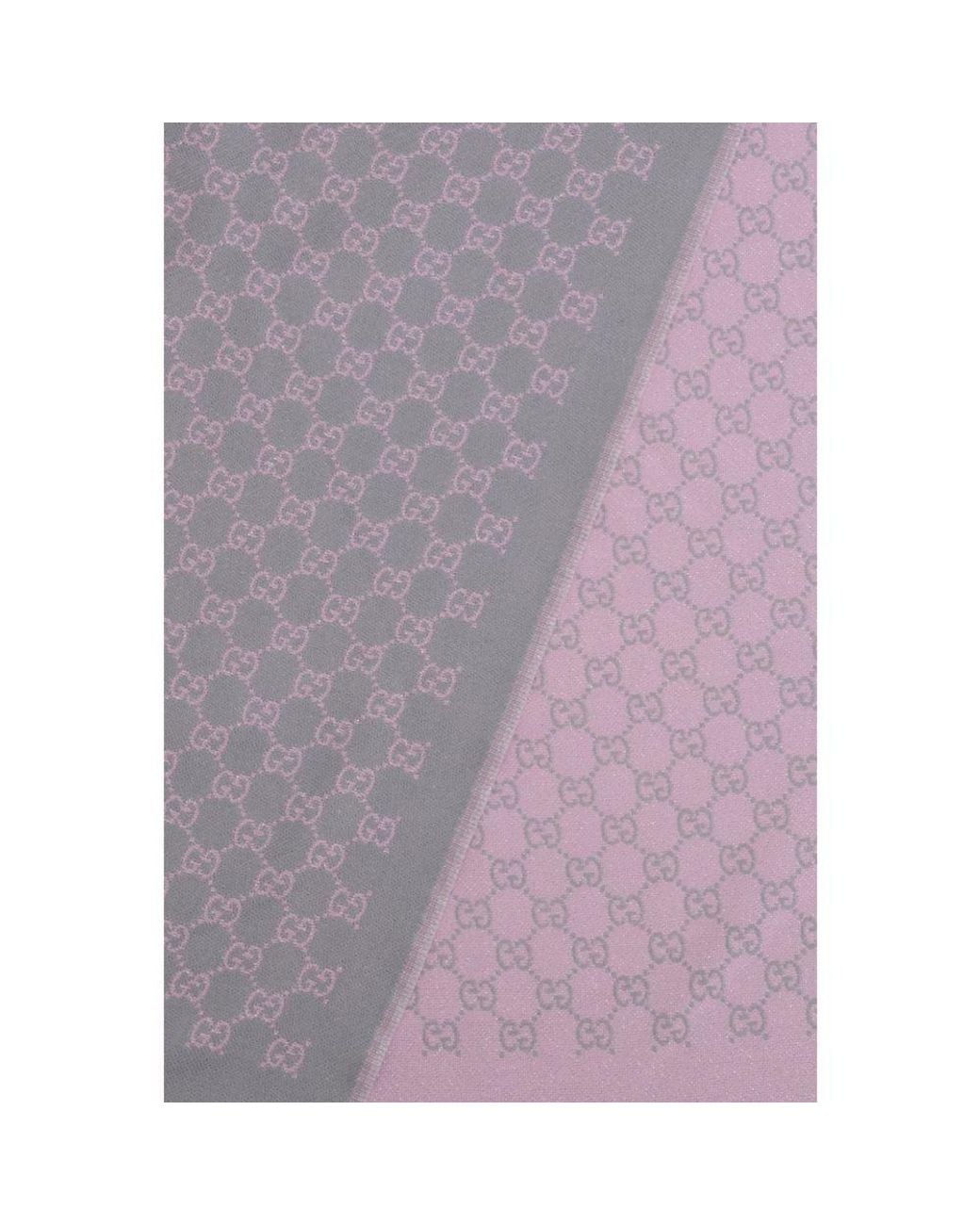 Gucci Gray Multicolor Wool Oves Aries Scarf