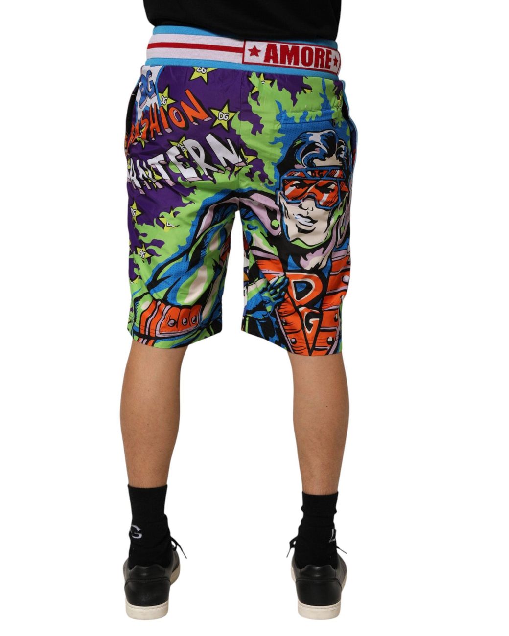 Dolce & Gabbana Multicolor Captain Sicily Men Bermuda Shorts for men