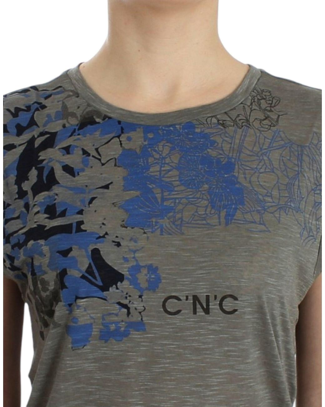 CoSTUME NATIONAL Print Sleeveless T-shirt Gray Sig12531