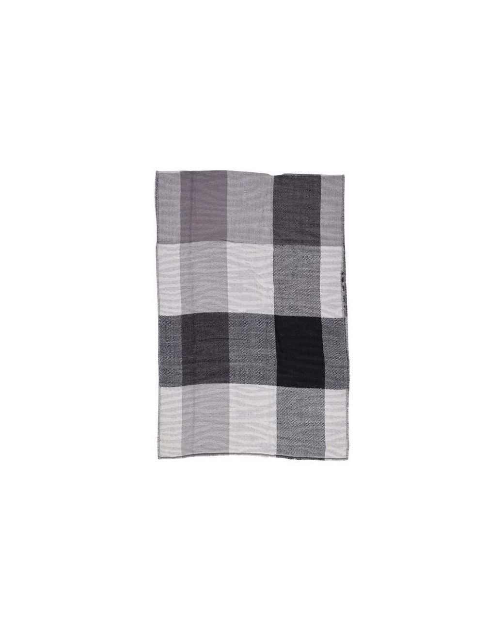 Pieces Gray Black Recycled Polyester Scarf