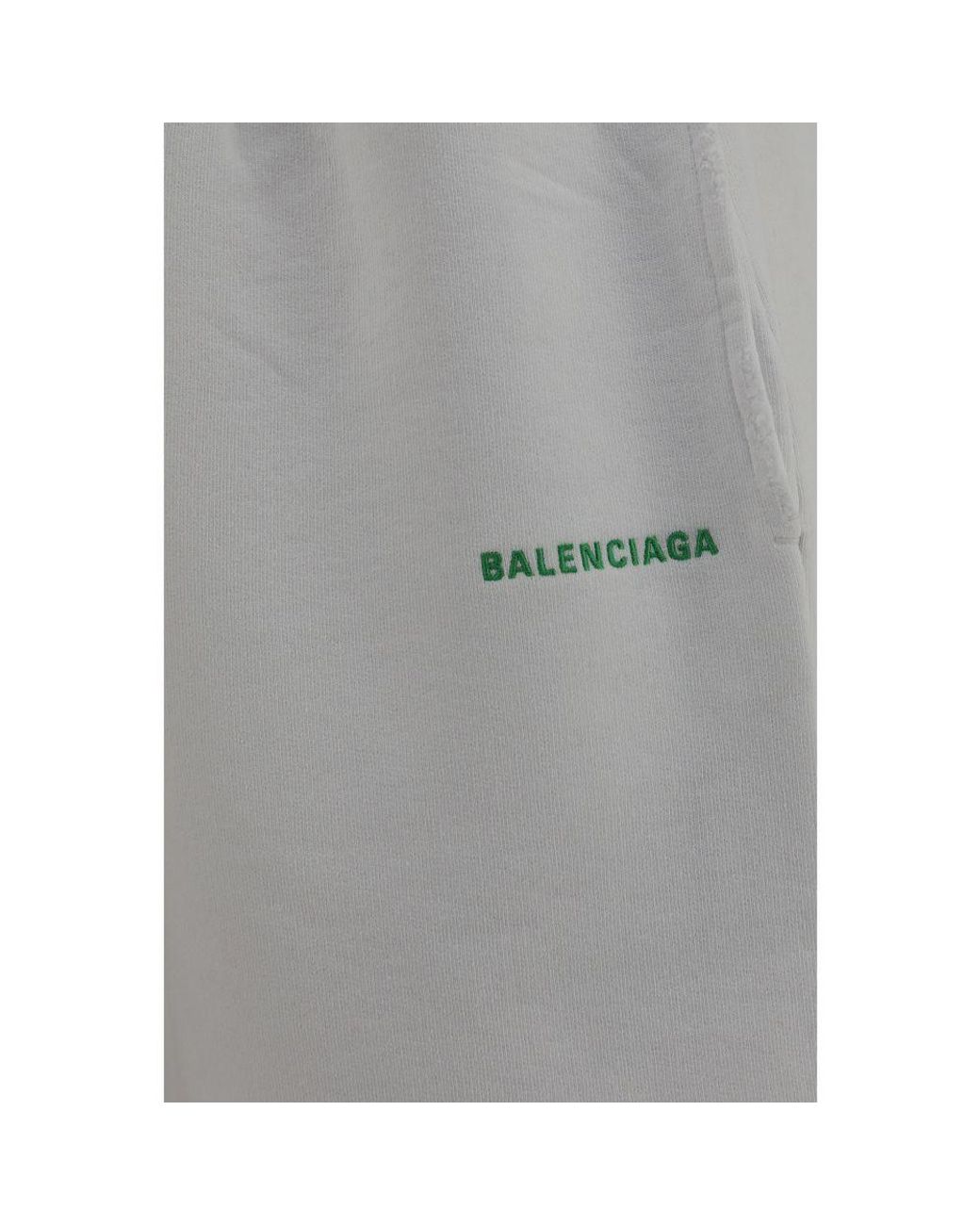 Balenciaga Gray White Cotton Bermuda Shorts for men