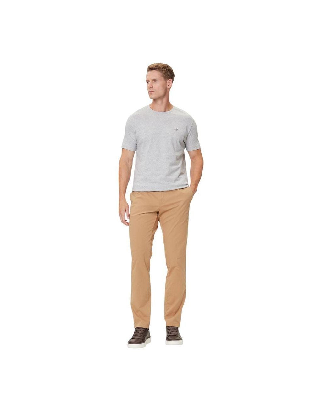 Gant White Cotton T-Shirt for men