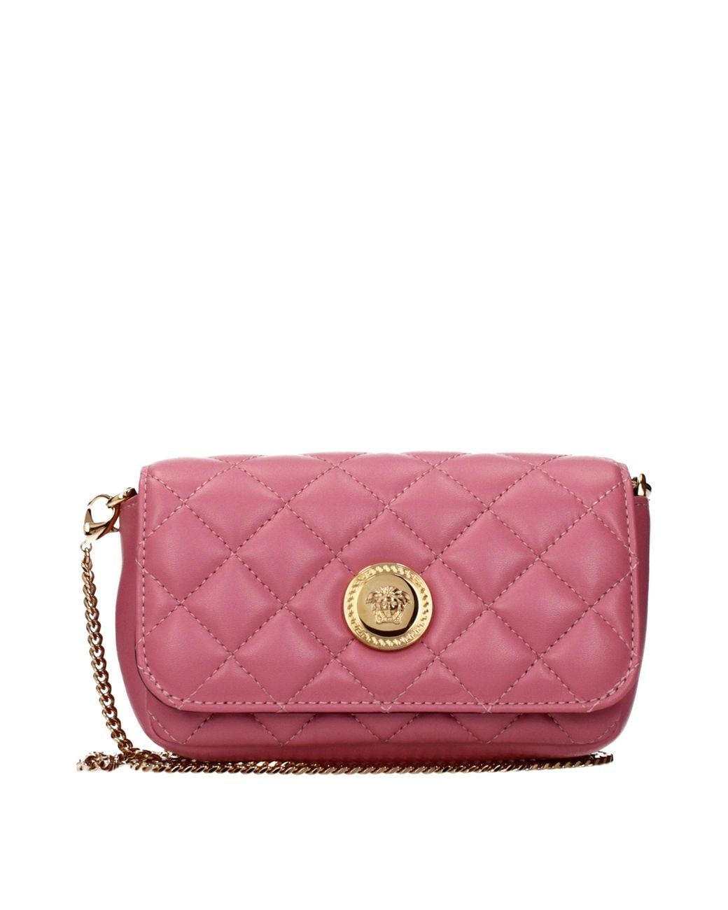 Versace Pink Leather Crossbody Bag