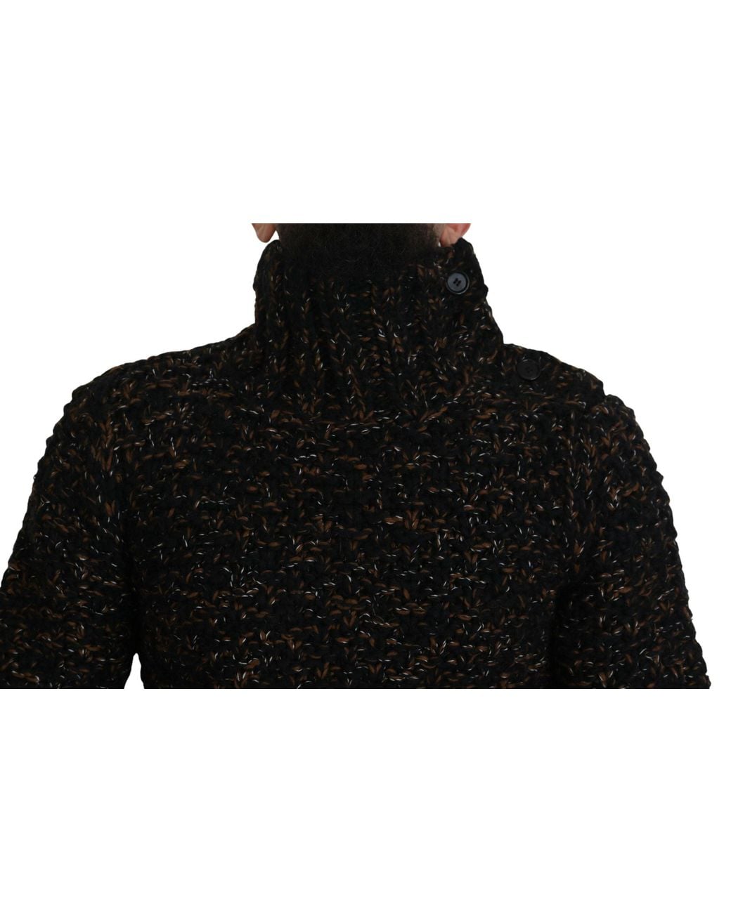 Dolce & Gabbana Black Handmade Turtleneck Sweater for men