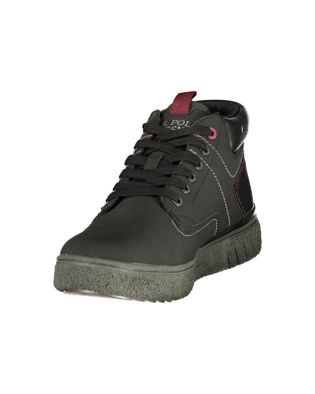 U.S. POLO ASSN. Black Polyurethane Men's Sneaker for men
