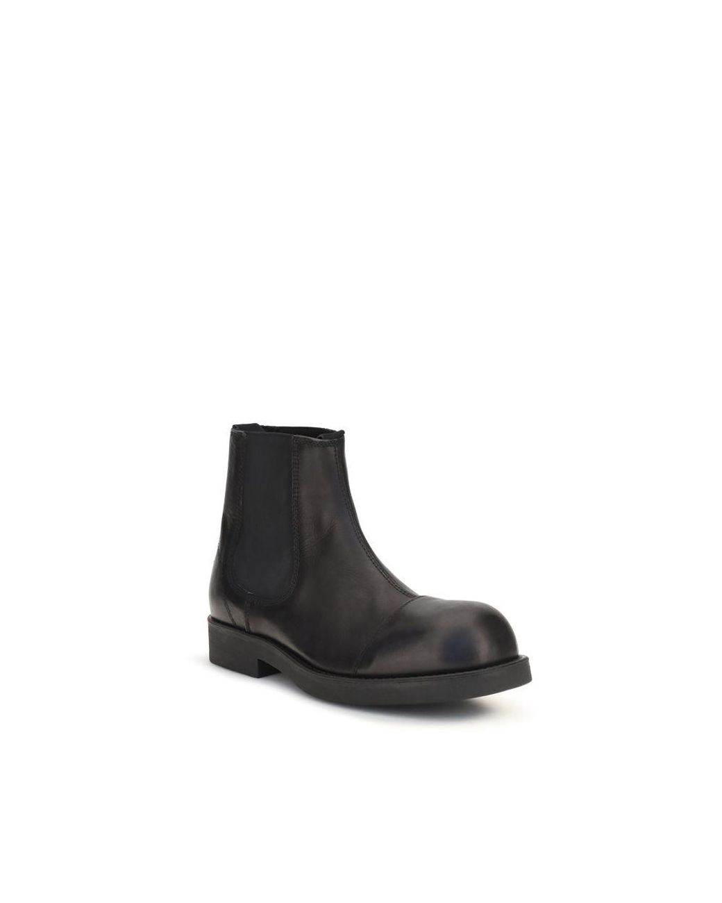 MM6 by Maison Margiela Black Calf Leather Bos Taurus Chelsea Boots for men