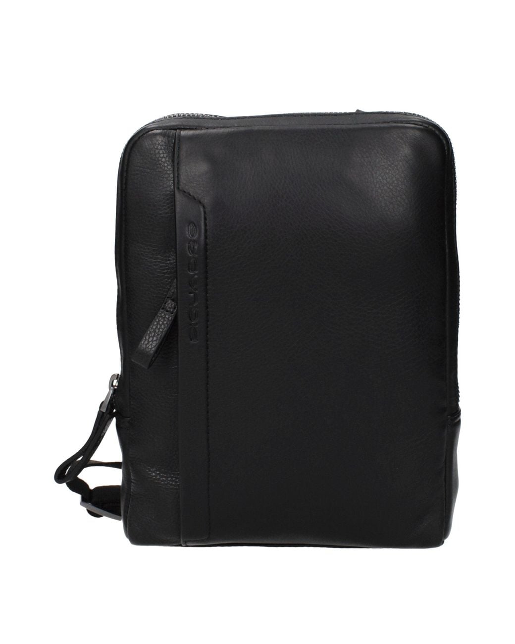 Piquadro Black Leather Crossbody Bag for men