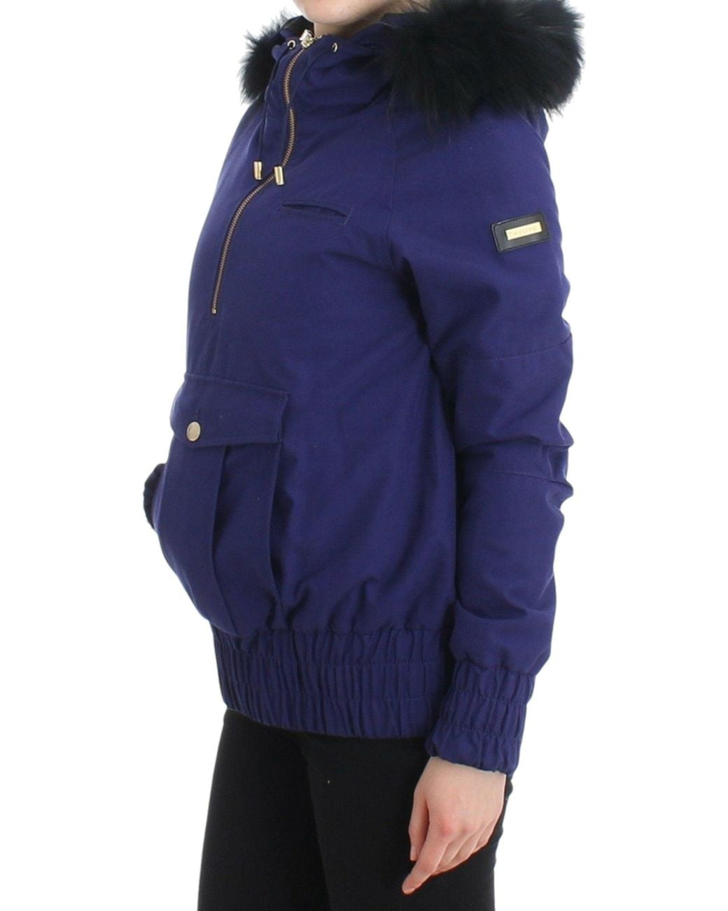 Gianfranco Ferré Blue Padded Jacket Hooded Short K