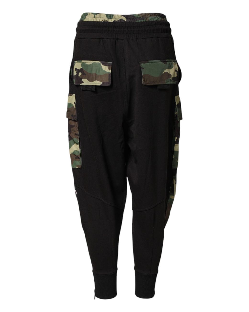 Dolce & Gabbana Black Multicolor Camouflage Cargo Jogger Men Pants for men