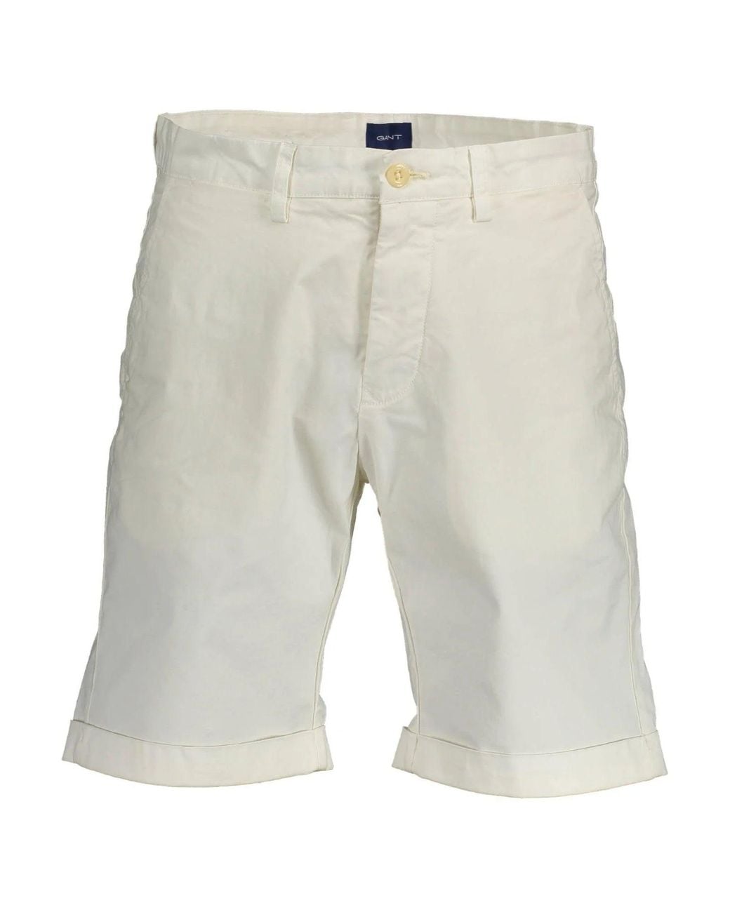 Gant Gray White Cotton Bermuda Shorts for men