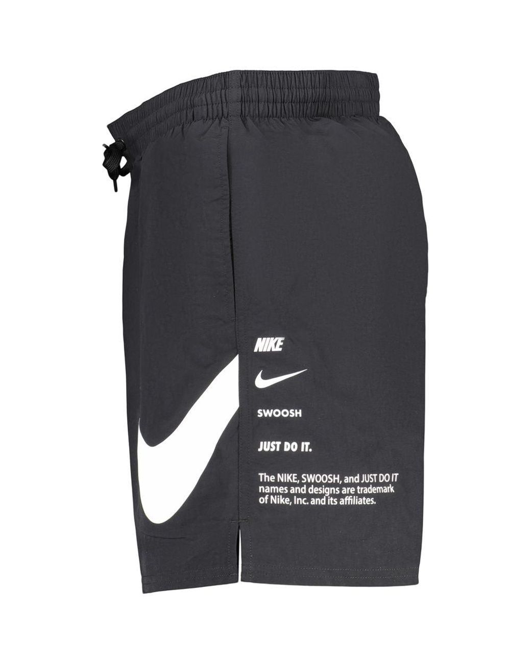 Nike Gray Black Polyester Mens Swimwear Shorts for men