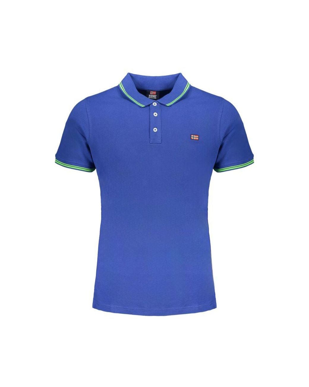 Norway 1963 Blue Cotton Polo Shirt for men