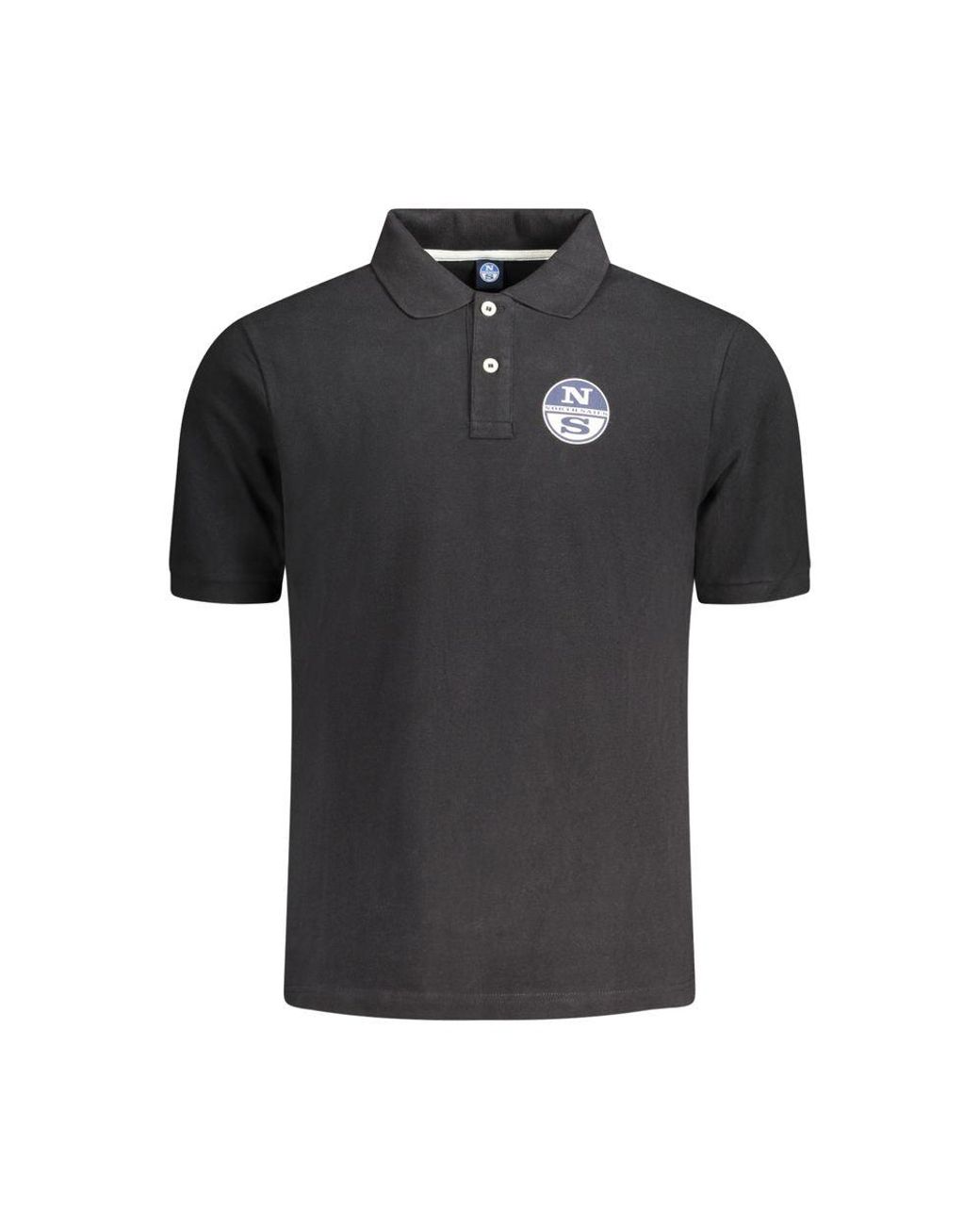 North Sails Black Cotton Polo Shirt for men