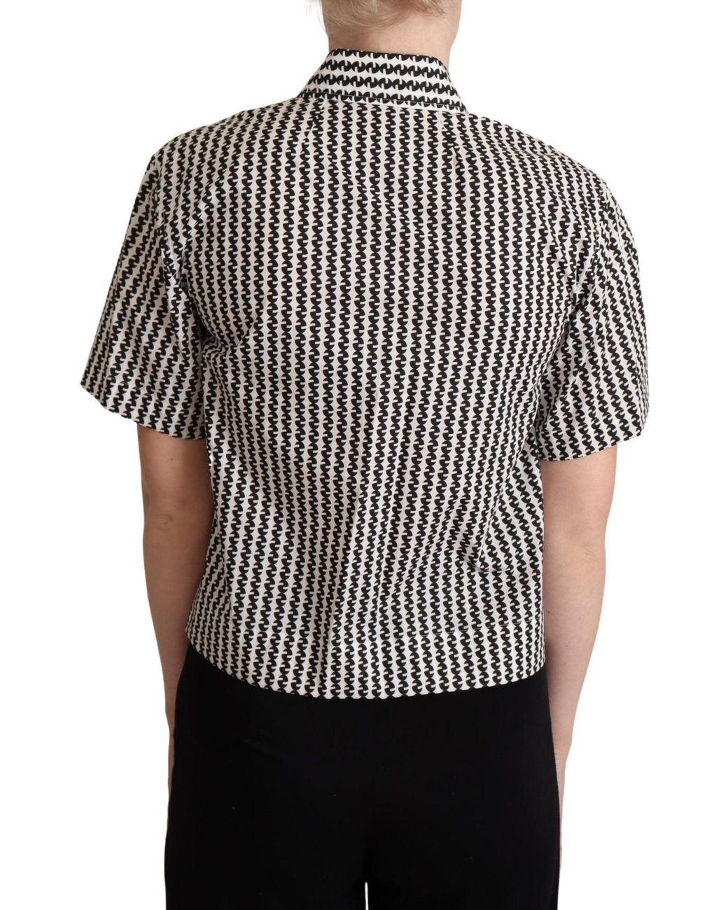 Dolce & Gabbana Gray Elegant And Patterned Cotton Polo