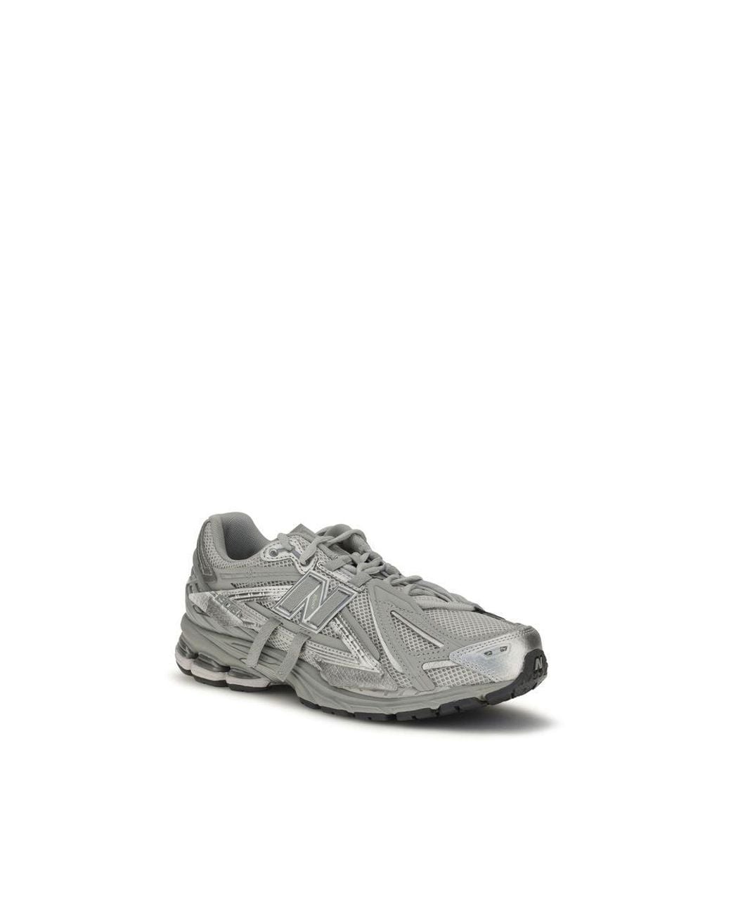New Balance Gray Fabric Athletic Sneakers for men