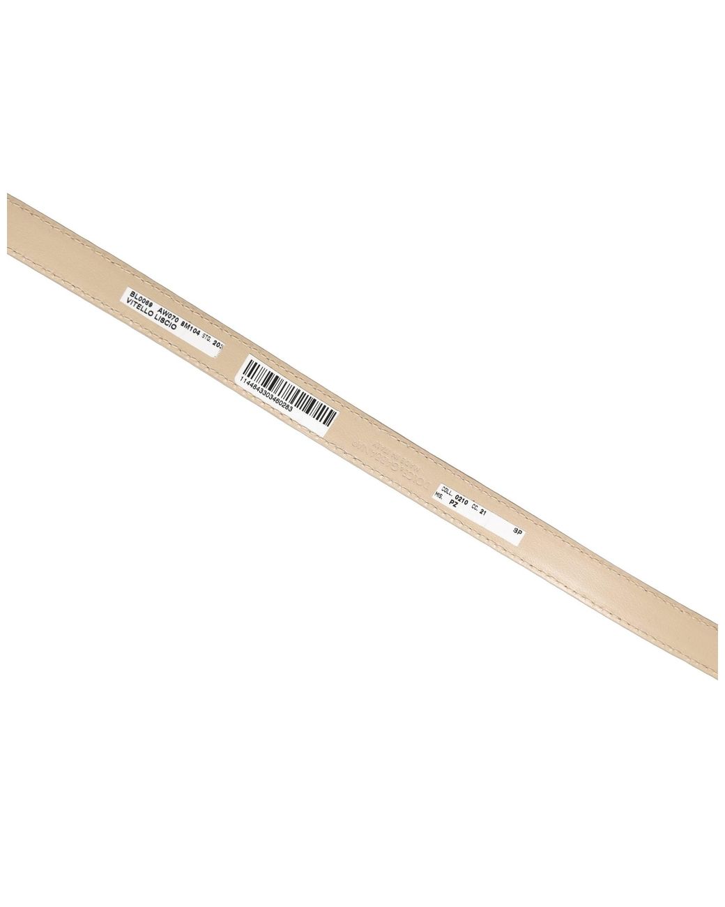 Dolce & Gabbana Natural Embossed Leather Buckle Belt Strap Bracelet