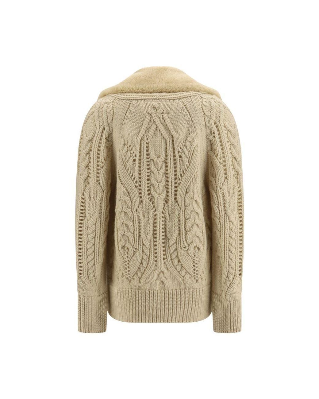 Ermanno Scervino Natural Beige Wool Oves Aries Sweatshirt