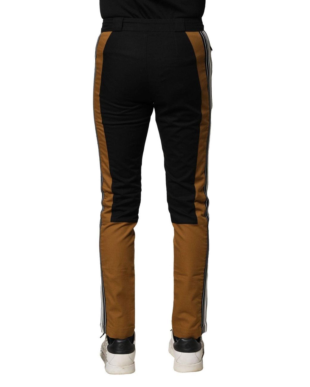 Dolce & Gabbana Black Color Block Slim Pants for men