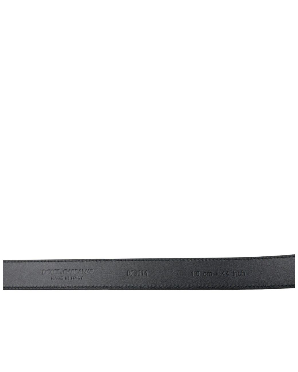 Dolce & Gabbana Black Elegant Suede Calf Leather Belt for men