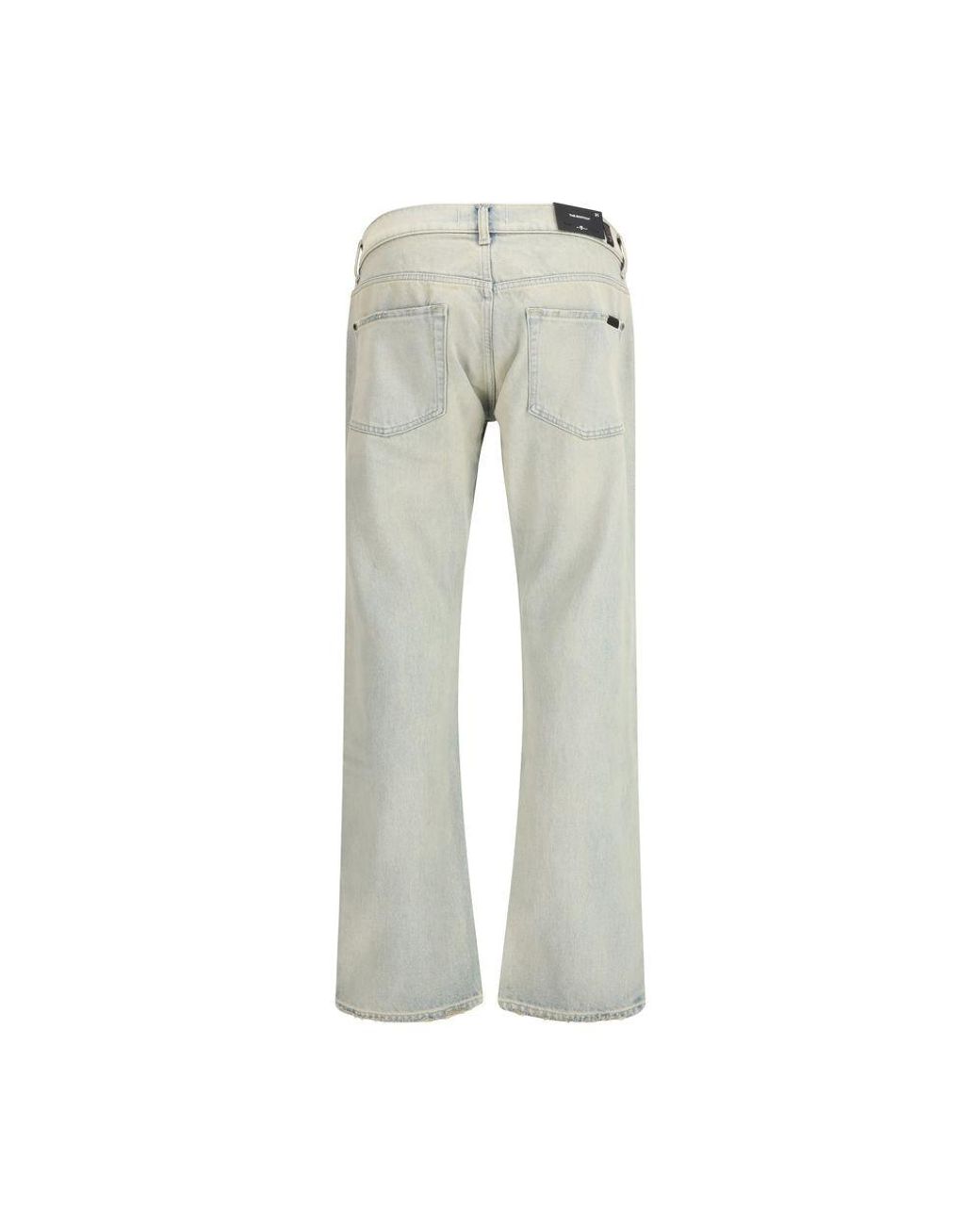 7FOR Gray Beige Cotton Bootcut Jeans for men